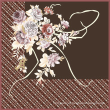 Горячая Распродажа цифровой печать Шелковый цветок ткань (дву-0049)